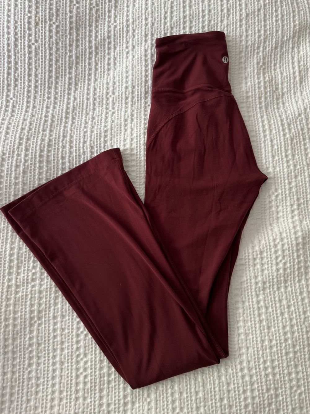 lululemon athletica Groove Pant Flare Super High Rise Size 4 Burgandy - Picture 5 of 8